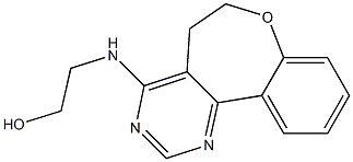 5,6-Dihydro-N-(2-hydroxyethyl)[1]benzoxepino[5,4-d]pyrimidin-4-amine Struktur