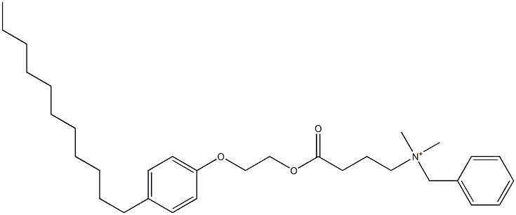 N,N-Dimethyl-N-benzyl-N-[3-[[2-(4-undecylphenyloxy)ethyl]oxycarbonyl]propyl]aminium Struktur