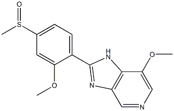 7-Methoxy-2-(2-methoxy-4-methylsulfinylphenyl)-1H-imidazo[4,5-c]pyridine Struktur