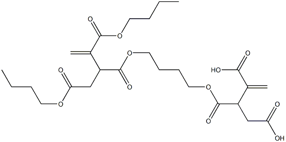 3,3'-[1,4-Butanediylbis(oxycarbonyl)]bis(1-butene-2,4-dicarboxylic acid dibutyl) ester Struktur