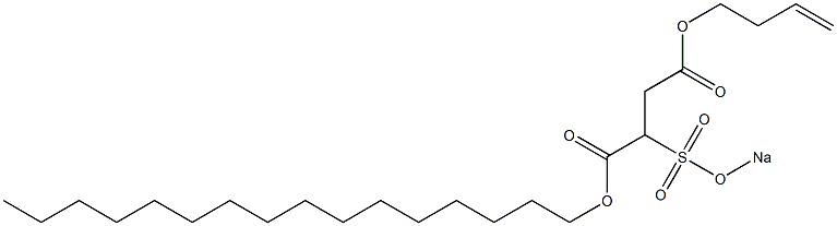 2-(Sodiosulfo)succinic acid 1-hexadecyl 4-(3-butenyl) ester Struktur