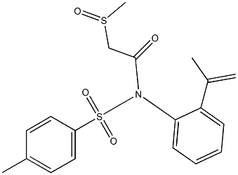 N-[(4-Methylphenyl)sulfonyl]-N-[2-(1-methylethenyl)phenyl](methylsulfinyl)acetamide Struktur