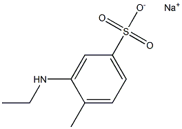 3-Ethylamino-4-methylbenzenesulfonic acid sodium salt Struktur