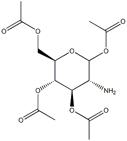 2-Amino-1-O,3-O,4-O,6-O-tetraacetyl-2-deoxy-D-glucopyranose Struktur