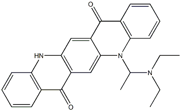 5-[1-(Diethylamino)ethyl]-5,12-dihydroquino[2,3-b]acridine-7,14-dione Struktur