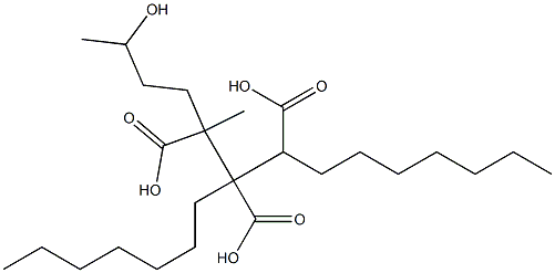 Butane-1,2,3-tricarboxylic acid 3-(3-hydroxybutyl)1,2-diheptyl ester Struktur