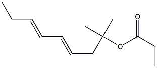 Propionic acid 1,1-dimethyl-3,5-octadienyl ester Struktur