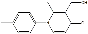 N-(4-Methylphenyl)-3-(hydroxymethyl)-2-methyl-4(1H)-pyridone Struktur