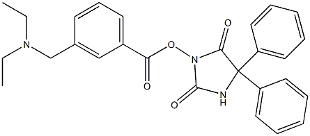 3-[(Diethylamino)methyl]benzoic acid 5,5-diphenyl-2,4-dioxoimidazolidin-3-yl ester Struktur