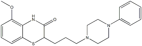 2-[3-[4-(Phenyl)piperazin-1-yl]propyl]-5-methoxy-2H-1,4-benzothiazin-3(4H)-one Struktur