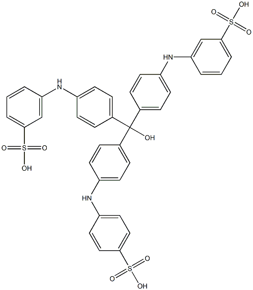 3,3'-[[4-(4-Sulfophenylamino)phenyl]hydroxymethylenebis(4,1-phenyleneimino)]bis(benzenesulfonic acid) Struktur