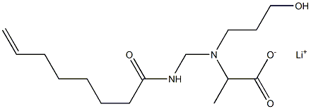 2-[N-(3-Hydroxypropyl)-N-(7-octenoylaminomethyl)amino]propionic acid lithium salt Struktur