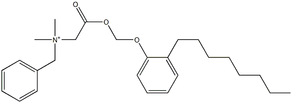 N,N-Dimethyl-N-benzyl-N-[[[(2-octylphenyloxy)methyl]oxycarbonyl]methyl]aminium Struktur