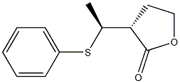 (S)-3-[(R)-1-(Phenylthio)ethyl]dihydrofuran-2(3H)-one Struktur