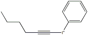 Phenyl(1-hexynyl)iodonium Struktur