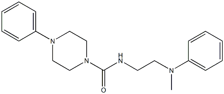 4-Phenyl-N-[2-(methylphenylamino)ethyl]piperazine-1-carboxamide Struktur