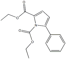 5-Phenyl-1H-pyrrole-1,2-dicarboxylic acid diethyl ester Struktur