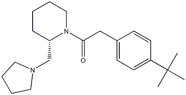 (2S)-1-[(4-tert-Butylphenyl)acetyl]-2-(1-pyrrolidinylmethyl)piperidine Struktur