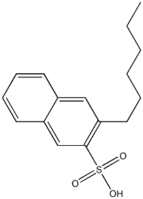 3-Hexyl-2-naphthalenesulfonic acid Struktur