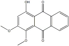 1,2-Dimethoxy-4-hydroxy-9,10-anthraquinone Struktur