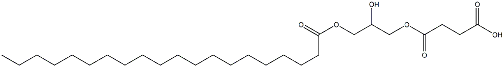 Succinic acid hydrogen 1-[2-hydroxy-3-(1-oxoicosyloxy)propyl] ester Struktur