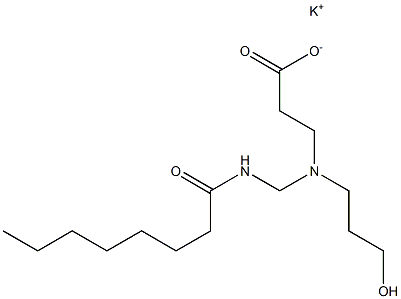 3-[N-(3-Hydroxypropyl)-N-(octanoylaminomethyl)amino]propionic acid potassium salt Struktur