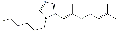 1-Hexyl-5-[(E)-2,6-dimethyl-1,5-heptadienyl]-1H-imidazole Struktur