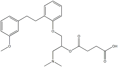 Succinic acid 1-[1-dimethylaminomethyl-2-[2-[2-(3-methoxyphenyl)ethyl]phenoxy]ethyl] ester Struktur