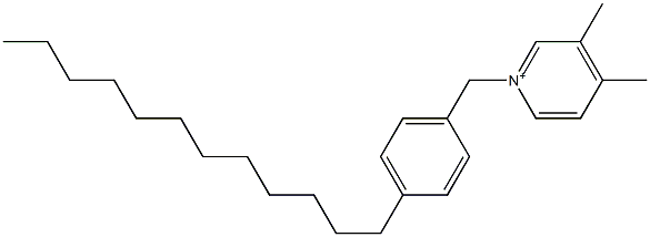 1-(4-Dodecylbenzyl)-3,4-dimethylpyridinium Struktur