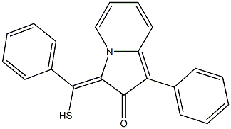 1-Phenyl-3-[mercapto(phenyl)methylene]indolizin-2(3H)-one Struktur