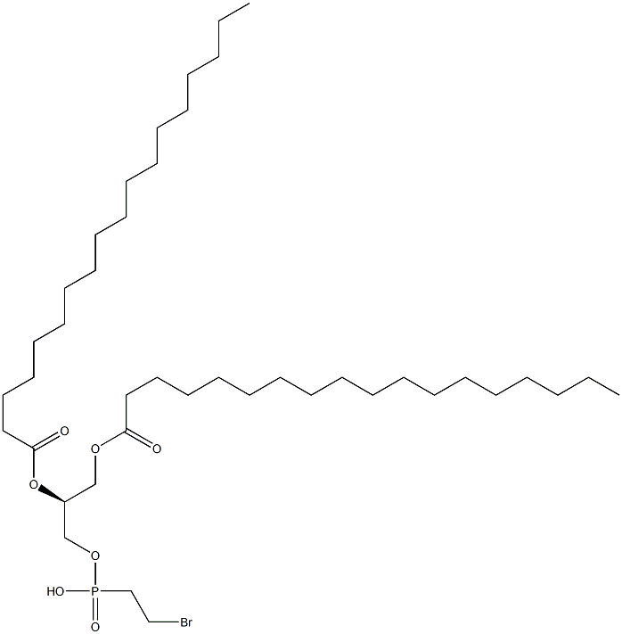 [S,(-)]-1,2,3-Propanetriol 1,2-distearate 3-[(2-bromoethyl) phosphonate] Struktur