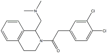 1,2,3,4-Tetrahydro-2-[(3,4-dichlorophenyl)acetyl]-1-[dimethylaminomethyl]isoquinoline Struktur