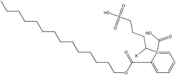 Phthalic acid 1-tetradecyl 2-(1-potassiosulfobutyl) ester Struktur