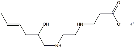 3-[N-[2-[N-(2-Hydroxy-4-hexenyl)amino]ethyl]amino]propionic acid potassium salt Struktur