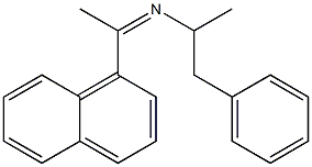 N-[1-(1-Naphtyl)ethylidene]-1-phenyl-2-propanamine Struktur