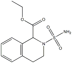 2-Sulfamoyl-1,2,3,4-tetrahydroisoquinoline-1-carboxylic acid ethyl ester Struktur