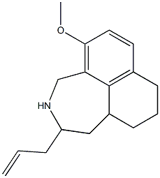 5-Methoxy-2-allyl-1,2,3,4,8,9,10,10a-octahydronaphth[1,8-cd]azepine Struktur