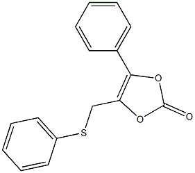 4-[[(Phenyl)thio]methyl]-5-phenyl-1,3-dioxol-2-one Struktur