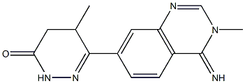 4,5-Dihydro-5-methyl-6-[(3,4-dihydro-4-imino-3-methylquinazolin)-7-yl]pyridazin-3(2H)-one Struktur