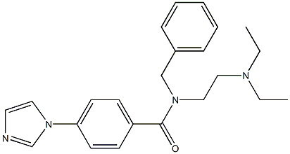 4-(1H-Imidazol-1-yl)-N-benzyl-N-(2-diethylaminoethyl)benzamide Struktur