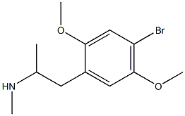 1,N-Dimethyl-2-(4-bromo-2,5-dimethoxyphenyl)ethanamine Struktur