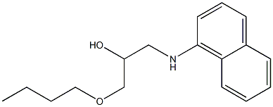 1-(1-Naphtylamino)-3-butoxy-2-propanol Struktur