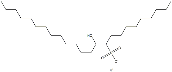 11-Hydroxytetracosane-10-sulfonic acid potassium salt Struktur