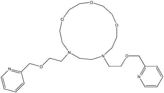 N,N'-Bis[2-[(2-pyridyl)methoxy]ethyl]-N,N'-(3,6,9-trioxaundecane-1,11-diyl)ethane-1,2-diamine Struktur