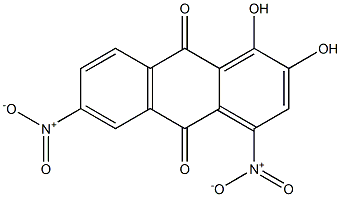 1,2-Dihydroxy-4,6-dinitroanthraquinone Struktur