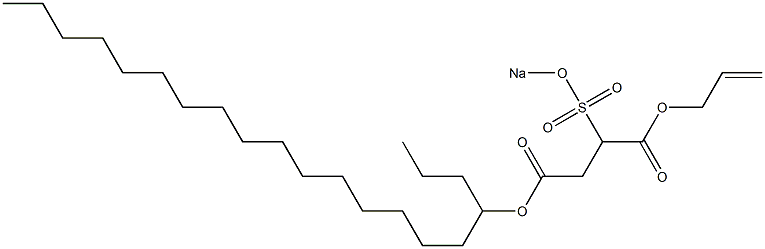 2-(Sodiosulfo)succinic acid 4-icosyl 1-(2-propenyl) ester Struktur