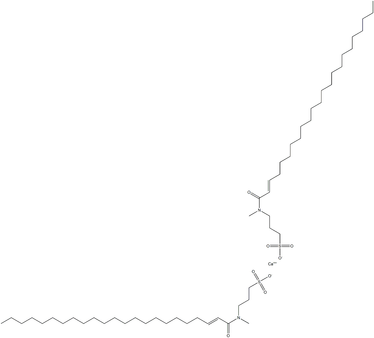 Bis[3-[N-(1-oxo-2-tricosen-1-yl)-N-methylamino]-1-propanesulfonic acid]calcium salt Struktur