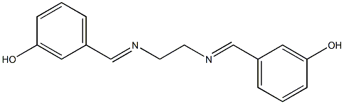 N,N'-Bis(3-hydroxybenzylidene)-1,2-ethanediamine Struktur