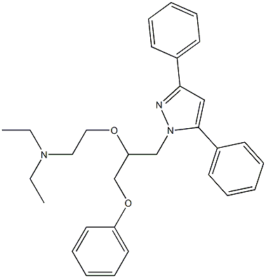 1-[3-Phenoxy-2-[2-(diethylamino)ethoxy]propyl]-3,5-diphenyl-1H-pyrazole Struktur