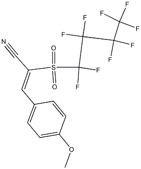 2-(Nonafluorobutylsulfonyl)-3-(4-methoxyphenyl)acrylonitrile Struktur